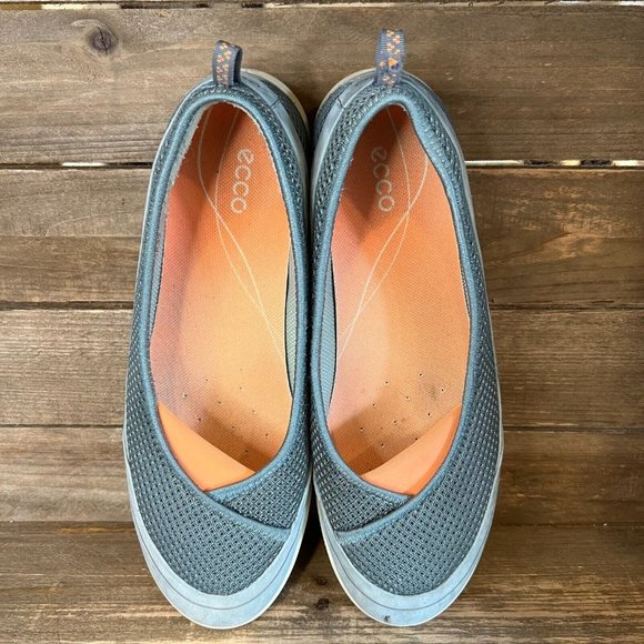Womens Ecco Arizona Ballet Light Blue Slip On Flats Shoes Size 38 US 7-7.5 M GUC - Picture 3 of 7